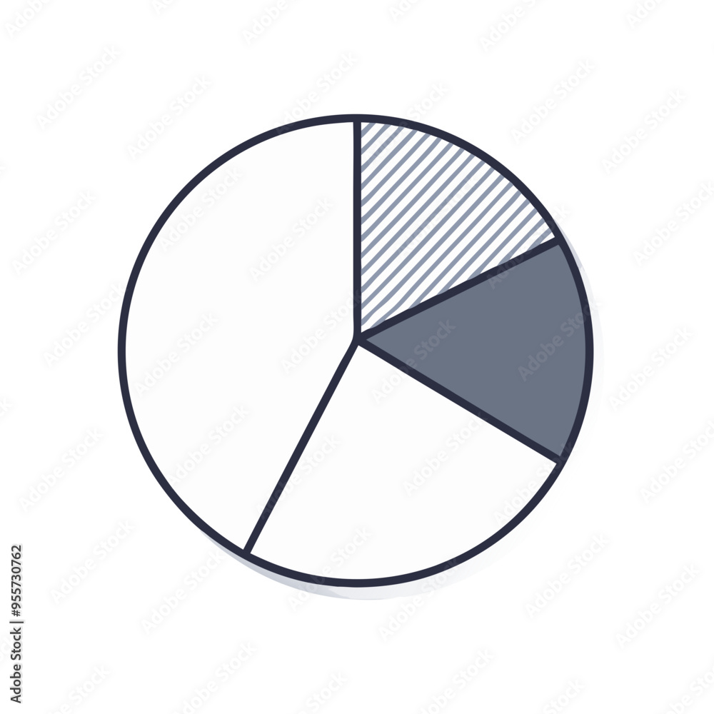 A gray pie chart icon, representing data analysis, statistics, and business insights A gray pie chart icon, representing data analysis, statistics, and business insights
