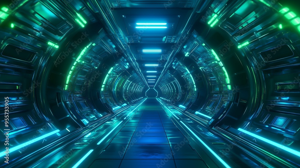 infinite green tunnel sci-f infinite green tunnel sci-f