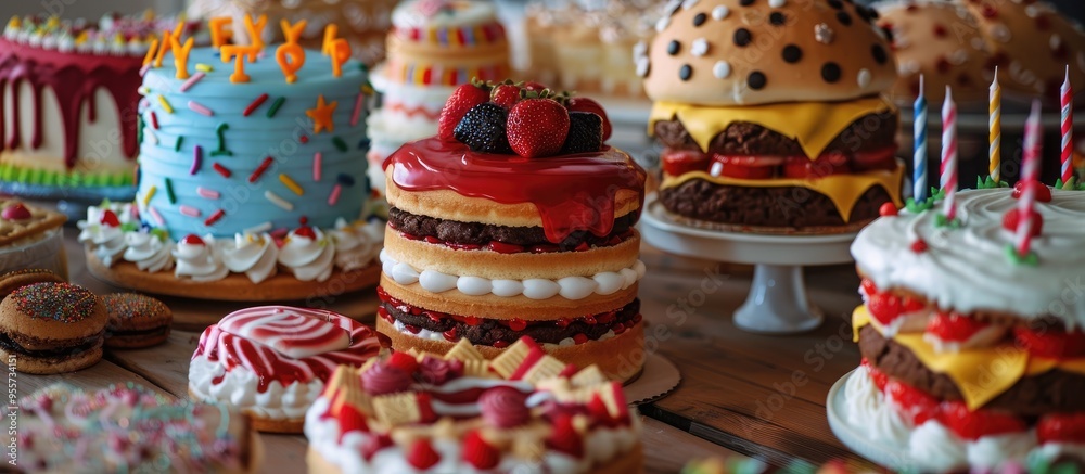 Cake Birthday Cake Cookies Burger Donet Party Cake Birthday Cake Cookies Burger Donet Party