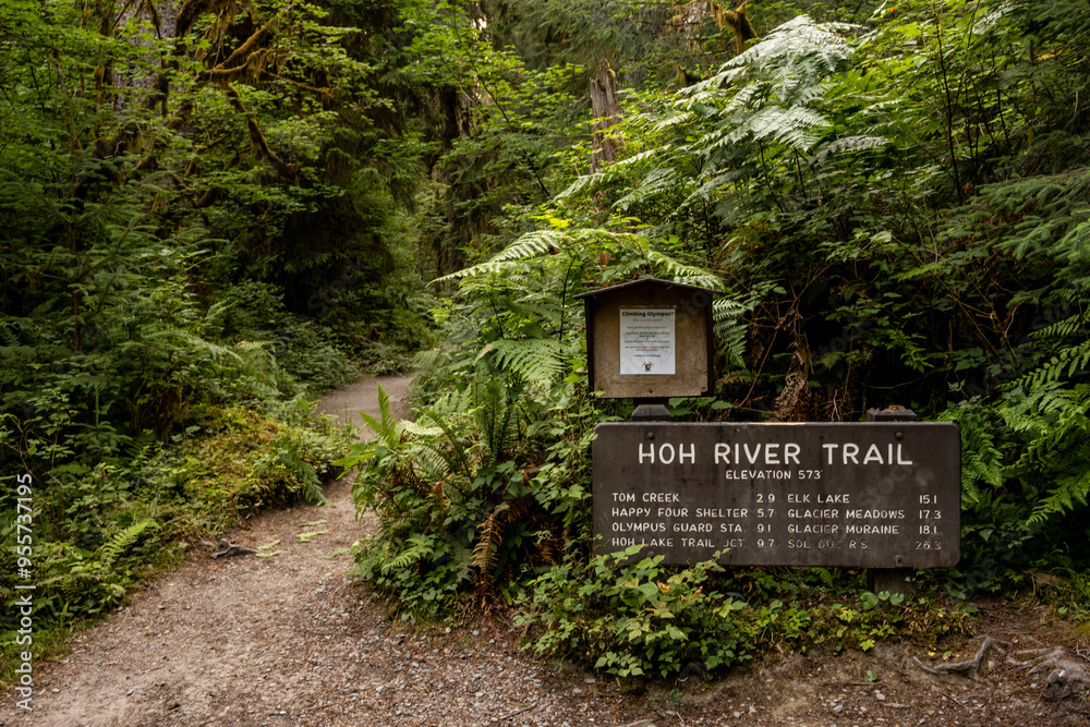 Sign at the Trailhead of the Hoh River Trail