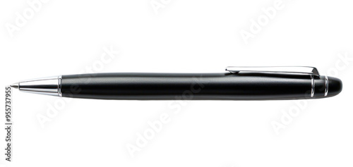 PNG Sleek black ballpoint pen