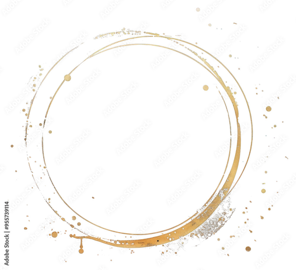PNG Abstract golden circle on black
