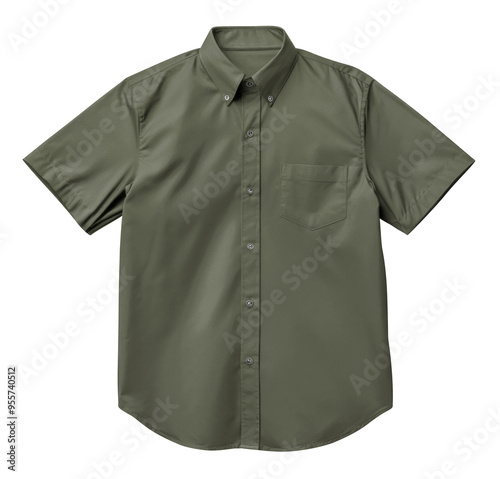 PNG men's green shirt, transparent background