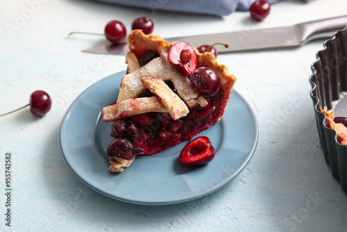 Delicious homemade cherry p...