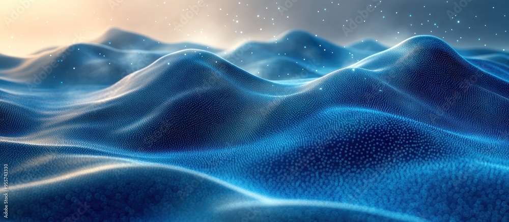 Abstract Blue Digital Landscape Abstract Blue Digital Landscape