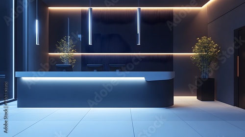 Modern Reception Desk Interior Design