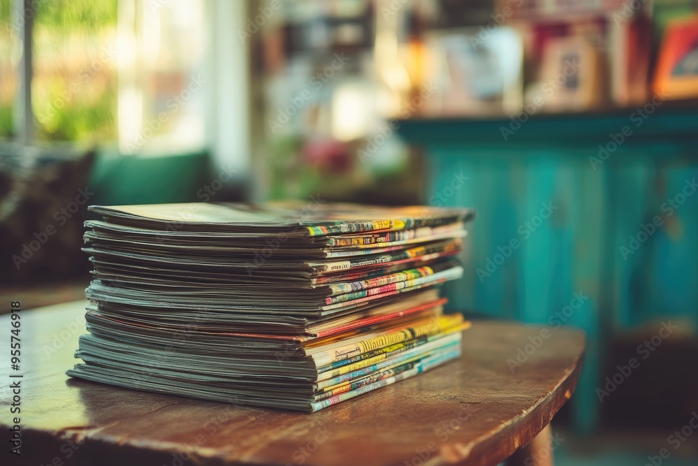 A stack of colorful magazines sits on a table. It can be used for a blog post about reading, education, or leisure activities. A stack of colorful magazines sits on a table. It can be used for a blog post about reading, education, or leisure activities.