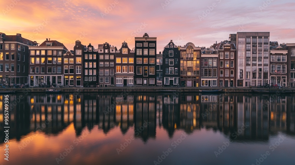 Reflections of Historic Architecture at Sunset Reflections of Historic Architecture at Sunset