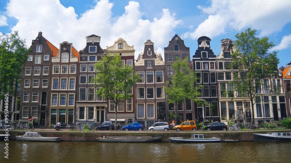 Fototapeta premium Charming Canal Houses of Amsterdam