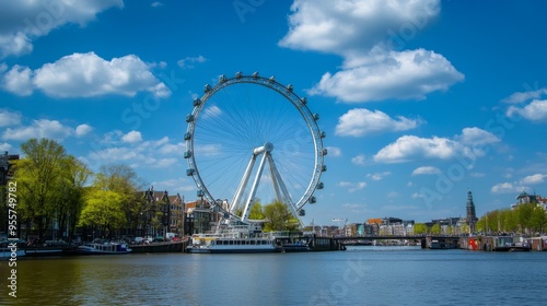 Scenic View of the Amsterdam Ferris Wheel