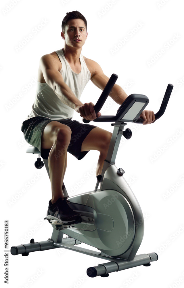 Fototapeta premium PNG Gym vehicle cycling sports.