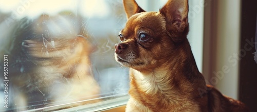 Chiwawa Waiting For Owner At The Window