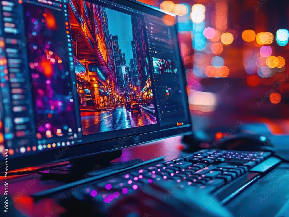 Digital content creation with creative tools and software, innovative style, sharp focus, bright lighting, high detail Digital content creation with creative tools and software, innovative style, sharp focus, bright lighting, high detail