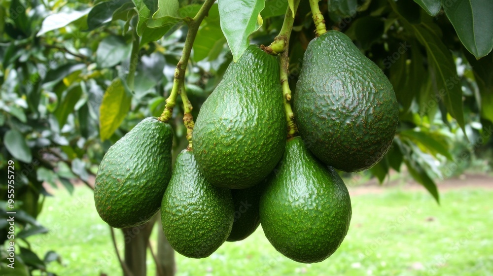 Fresh Avocados on Tree Fresh Avocados on Tree