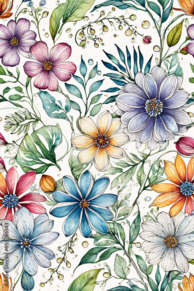 seamless floral pattern seamless floral pattern