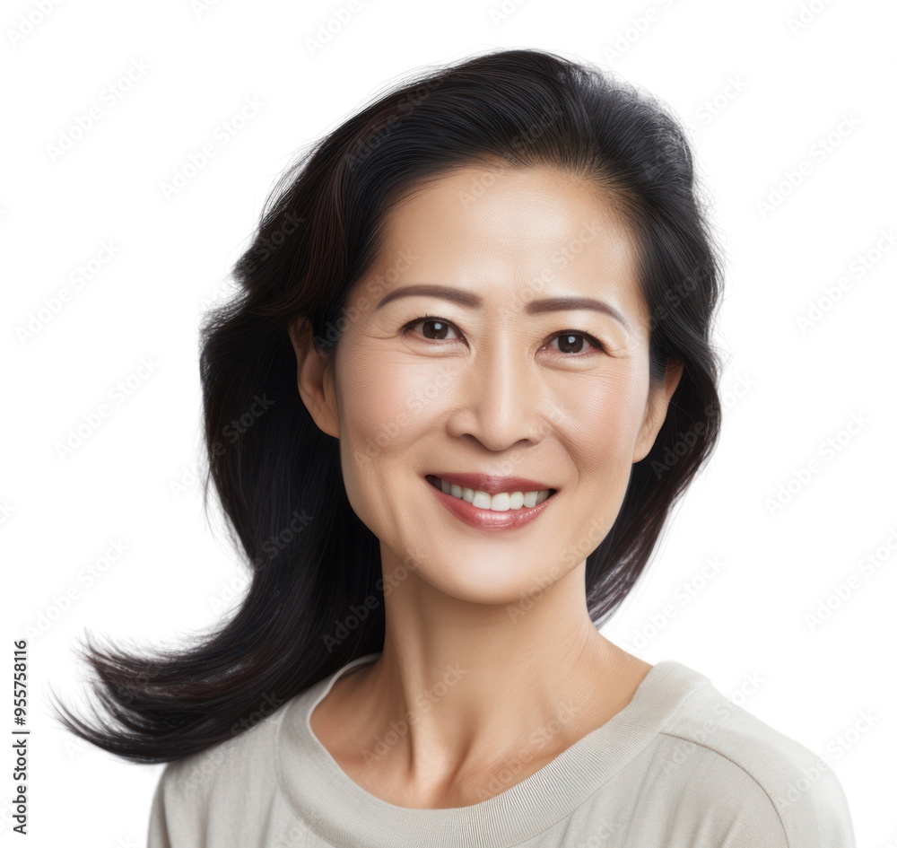 PNG Middle aged modern chinese woman adult smile white background. PNG Middle aged modern chinese woman adult smile white background.