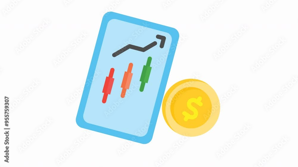 Animated financial chart rising with dollar coin, perfect for finance articles, presentations, and websites to illustrate growth and prosperity visually.
Animated financial chart rising with dollar coin, perfect for finance articles, presentations, and websites to illustrate growth and prosperity visually.