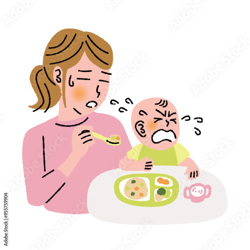 子育て、赤ちゃんが離乳食を食べてくれない
