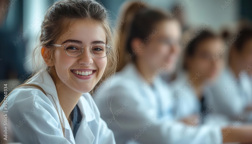 Medical education with students in a classroom or lab, academic style, sharp focus, bright lighting, high detail Medical education with students in a classroom or lab, academic style, sharp focus, bright lighting, high detail