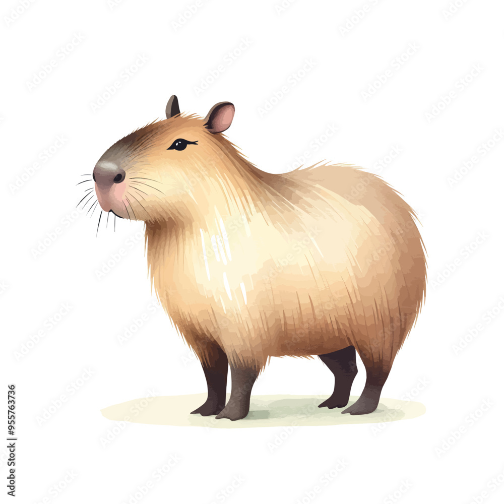 capybara watercolor illustration. capybara watercolor illustration.