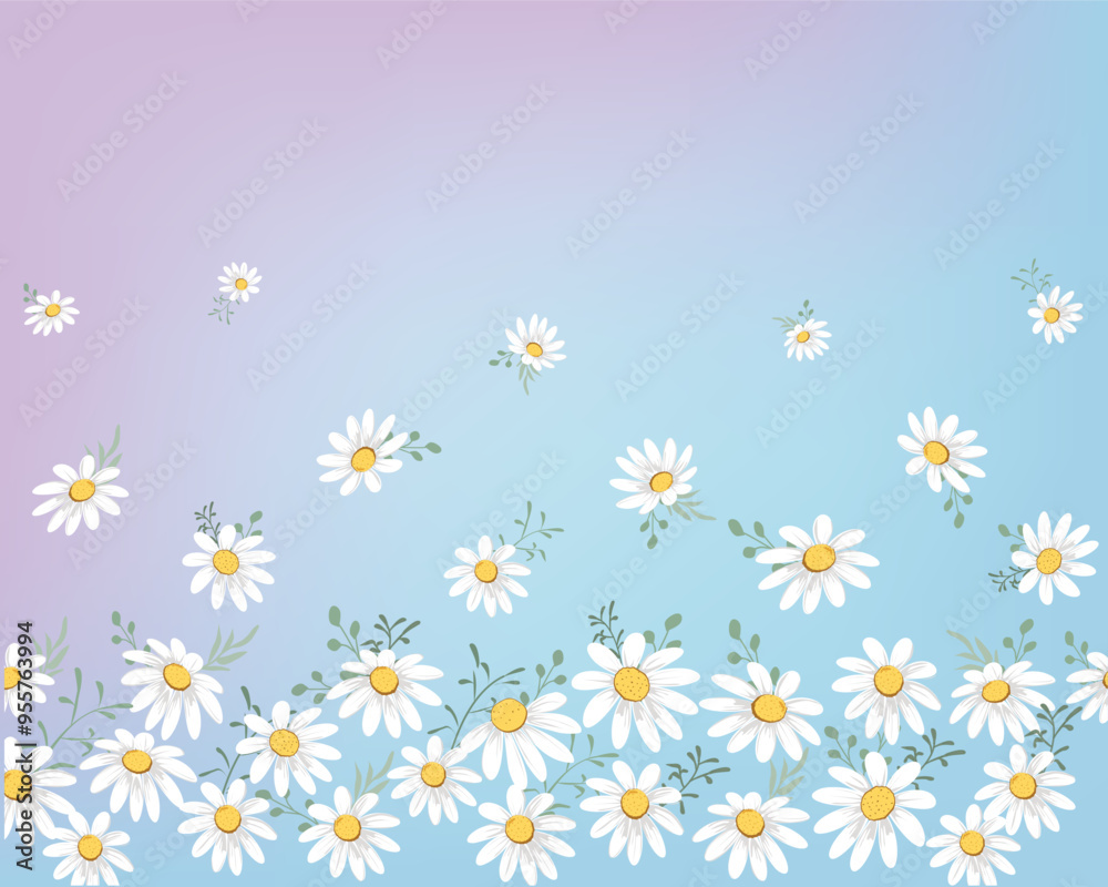 Obraz premium daisy watercolor gradient.eps