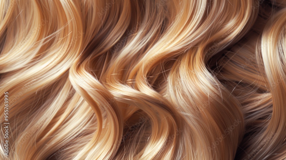 closeup to wavy blonde hair closeup to wavy blonde hair