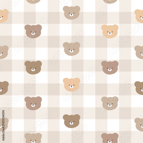 seamless pattern with teddy bears
