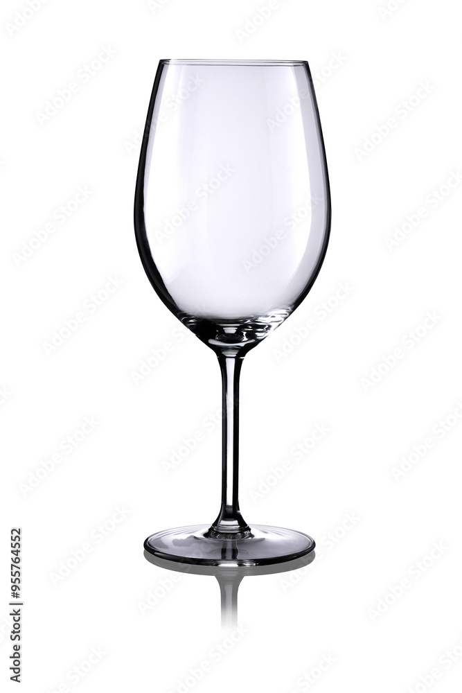 Empty wine glass using black line photography with highlights isolated on a white background Empty wine glass using black line photography with highlights isolated on a white background