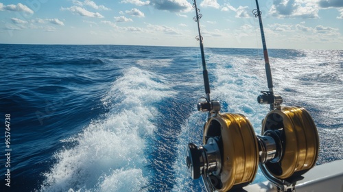 Deep Sea Fishing Rods at Sunset