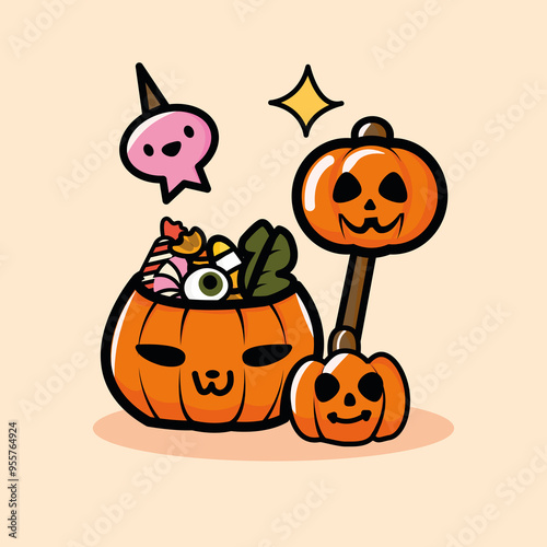 Calabaza Mágica en Noche de Halloween