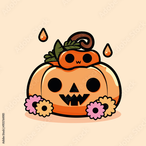 Calabaza kawaii- kawaii pumpkin