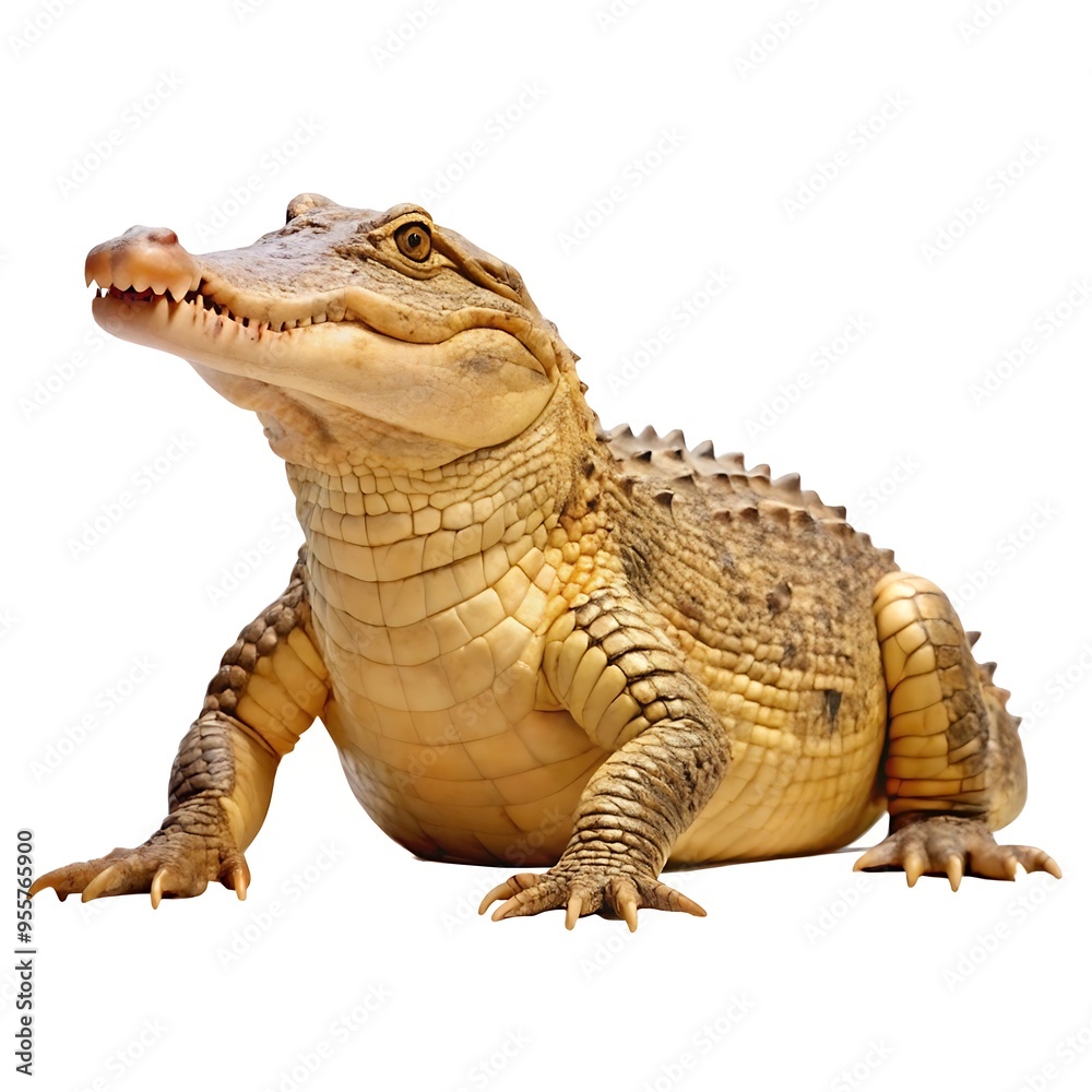 alligator background white