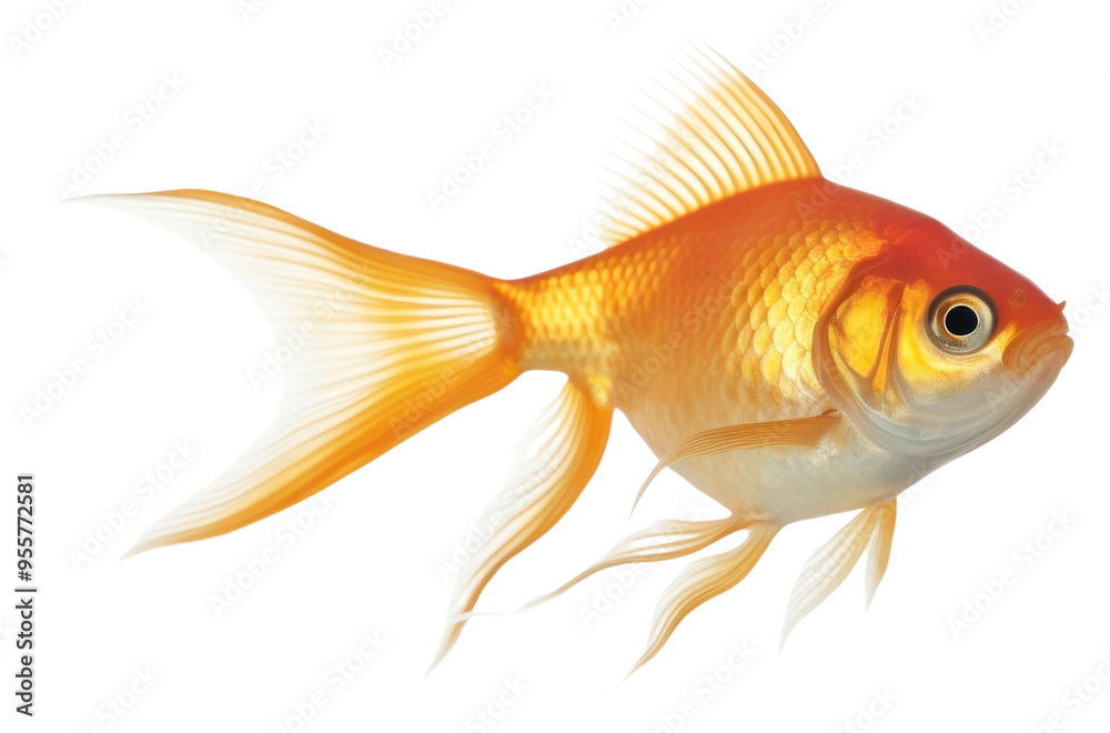 PNG A gold fish goldfish animal white background. PNG A gold fish goldfish animal white background.