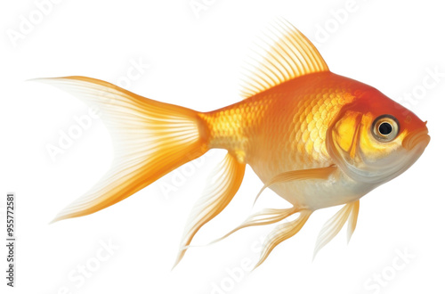 PNG  A gold fish goldfish animal white background. photo