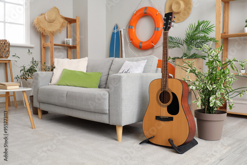 Interior of modern living r...