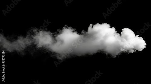 White smoke on black background. Fog texture