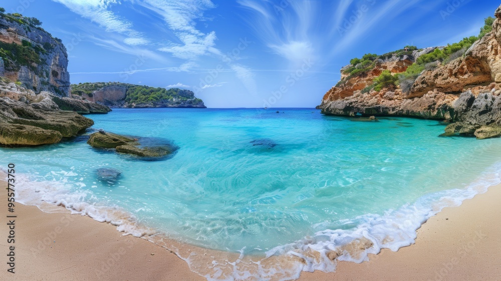 beautiful beach with crystal clear water beautiful beach with crystal clear water
