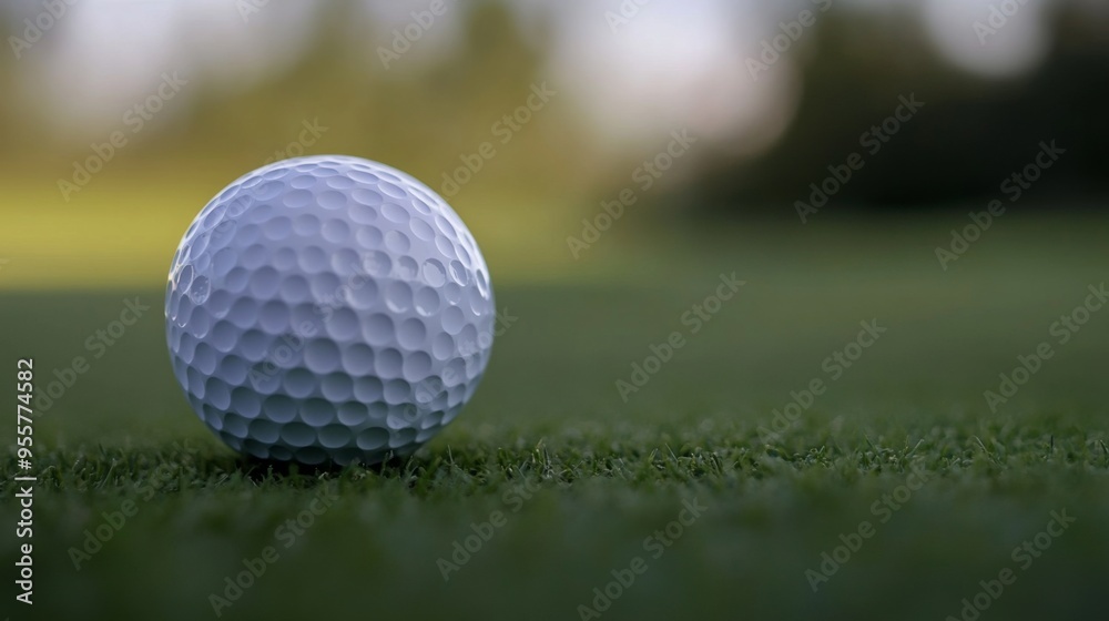 Close-Up of a Golf Ball on Grass Close-Up of a Golf Ball on Grass