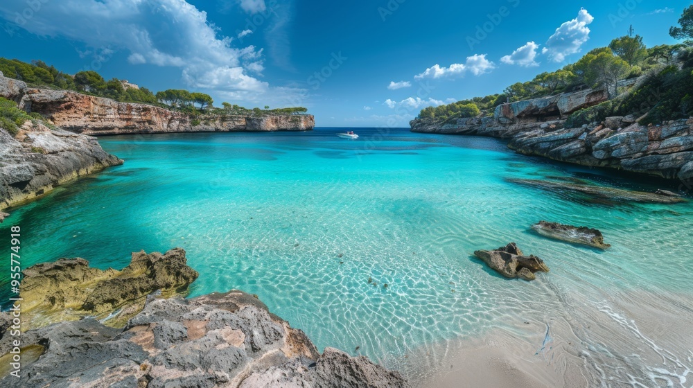 Fototapeta premium beautiful beach with crystal clear water