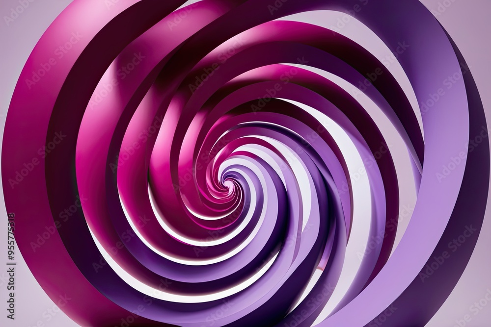 Elegant Three-Dimensional Spiral Formation in Magenta and Lavender Colors Elegant Three-Dimensional Spiral Formation in Magenta and Lavender Colors