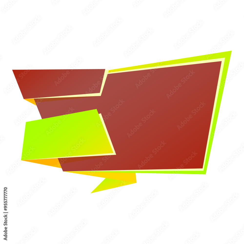 Origami sale banner label badge blank design template Origami sale banner label badge blank design template