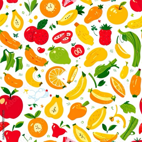 Isolated fruit Sketches