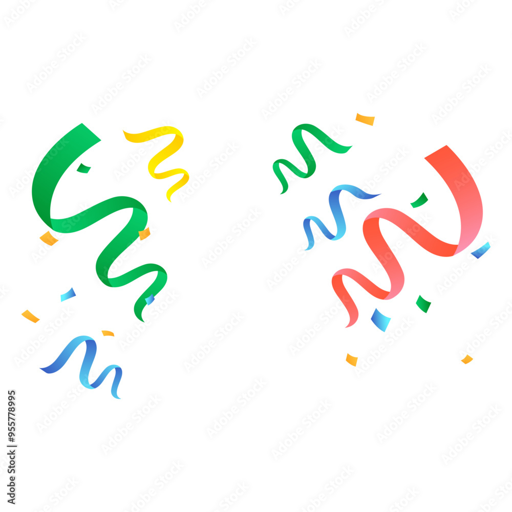 Fototapeta premium Colorful confetti background for festival decoration illustration