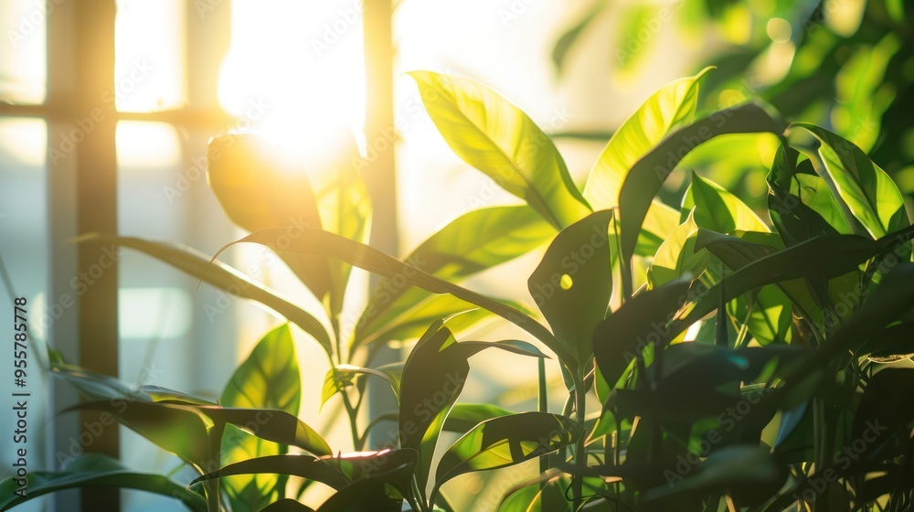 Obraz premium Sunlight Filtering Through Greenery