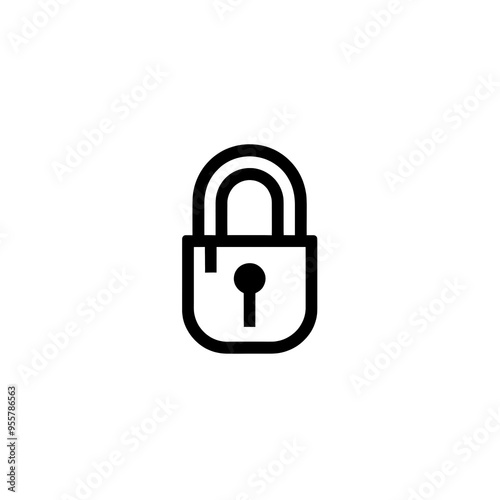 Free Download Lock Icon Minimal, Simple Logo Lock - GFXLoad