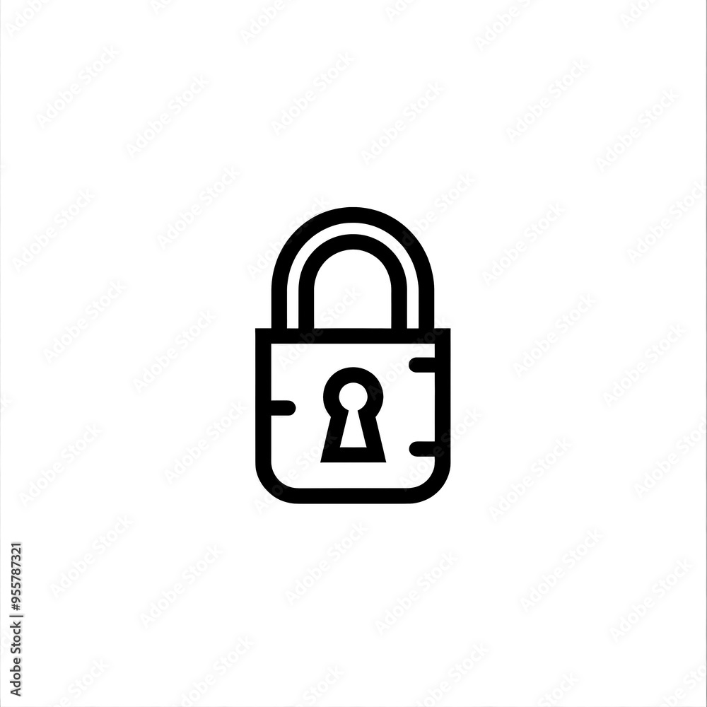 Lock Icon Minimal, Simple Logo Lock Lock Icon Minimal, Simple Logo Lock