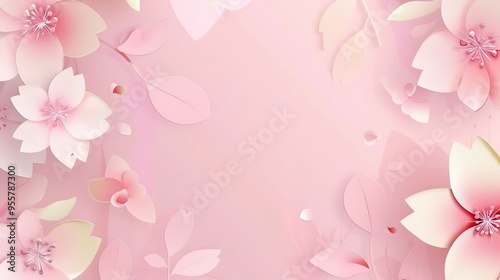 Stunning Pink Flower Beam Teacher's Day Display Board Background: A Lovely and Heartfelt Visual. Showcasing Appreciation and Celebration