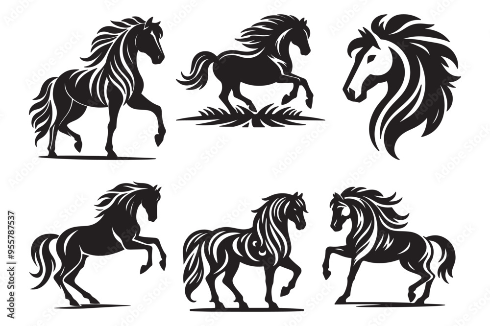 Horse silhouette vector illustration Horse silhouette vector illustration