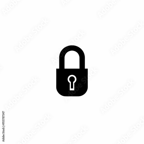 Lock Icon Minimal, Simple Logo Lock