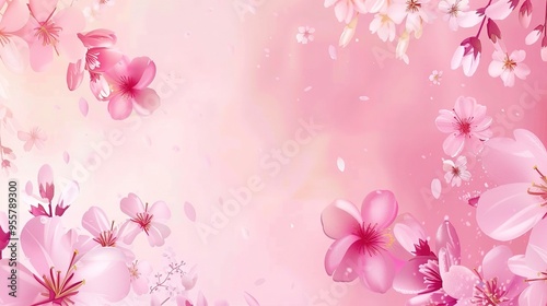 Stunning Pink Flower Beam Teacher's Day Display Board Background: A Lovely and Heartfelt Visual. Showcasing Appreciation and Celebration